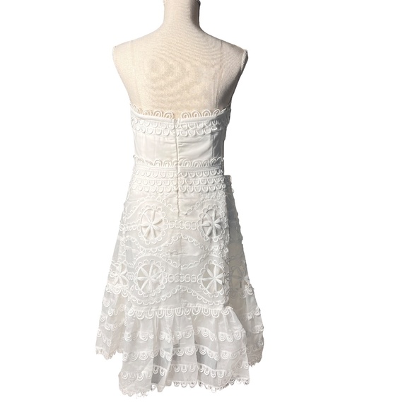 #A066 Gracia Romantic White Embroidered Lace Dress – Size M (NWT) - Picture 2 of 8